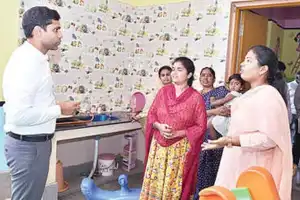District Collector inspects creche at collectorate