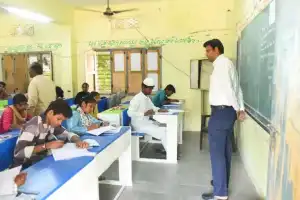 District Collector Visits SSC Exam Centers, Ensuring Special Arrangements for Visually Impaired Students.