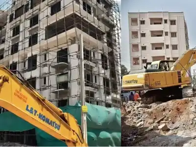 GHMC Demolishes Unauthorised Floors in Nalandanagar, Hyderabad