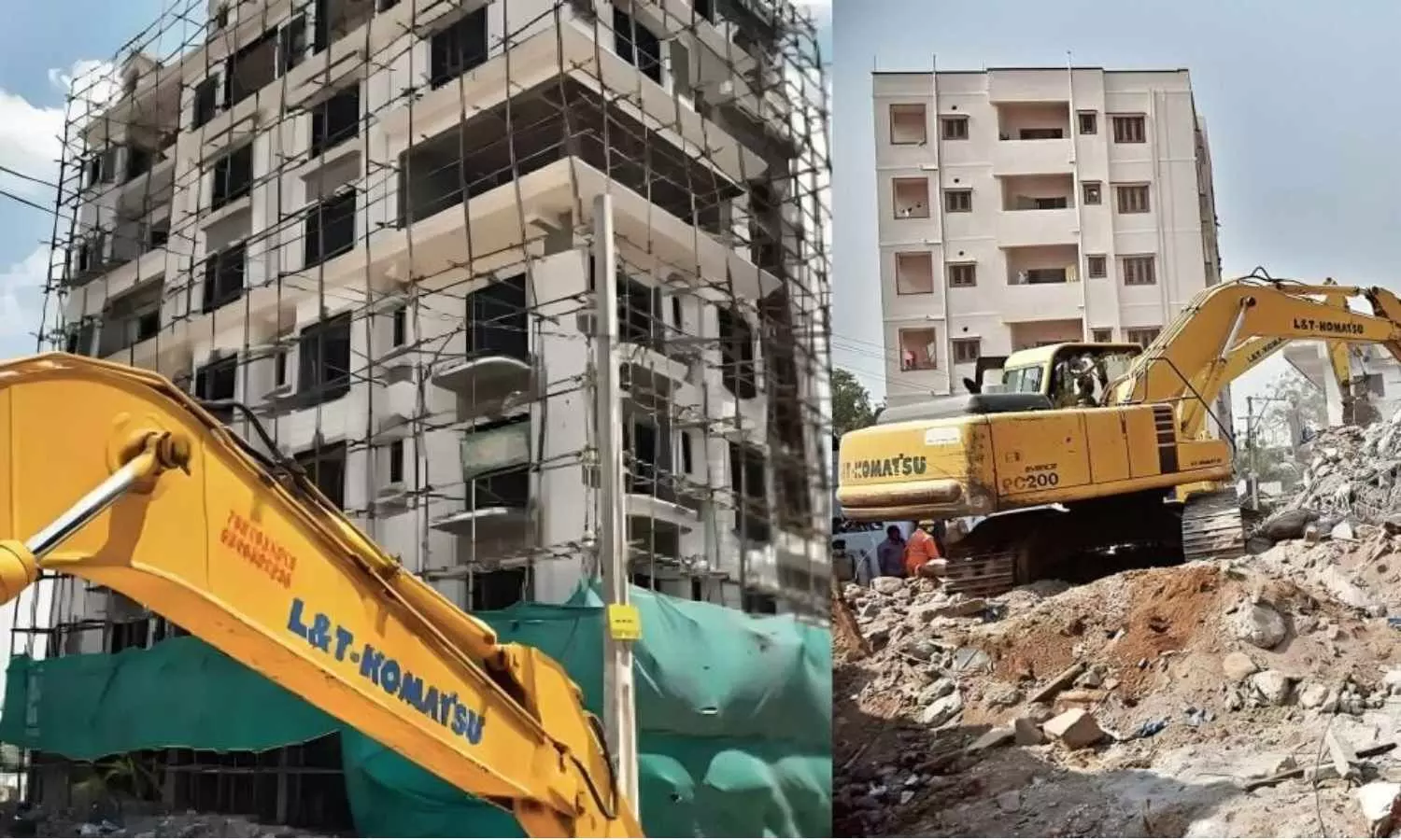 GHMC Demolishes Unauthorised Floors in Nalandanagar, Hyderabad