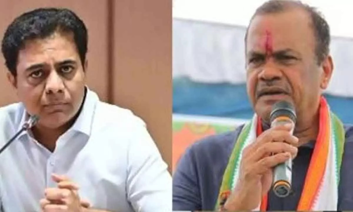 Minister Komatireddy Venkat Reddy questions KTR’s political credentials and criticizes him.
