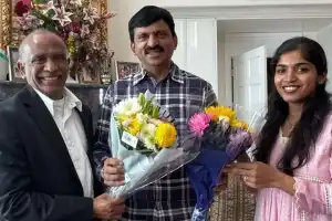 MLA’s family welcomes Minister Ponguleti in the US