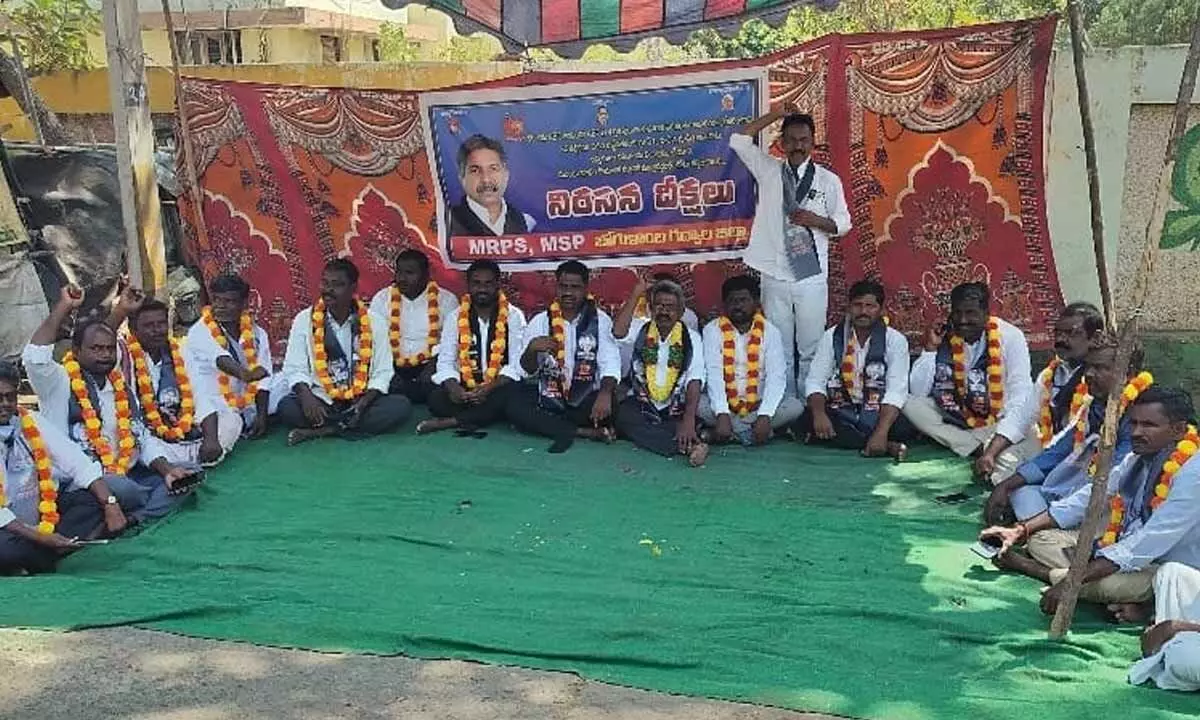 MRPS Protests in Jogulamba Gadwal, Urges SC Categorization Before Group Exam Results