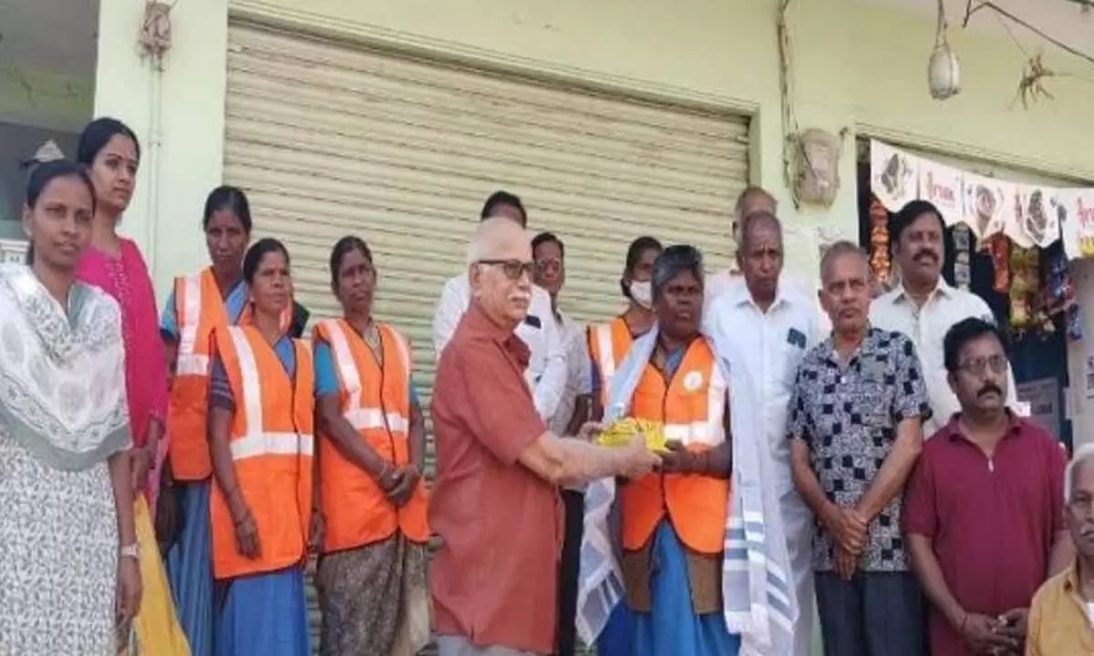Sanitation Workers Honored on International Women’s Day in Mahabubnagar