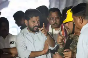 Telangana CM Revanth Reddy Visits SLBC Tunnel Accident Site, Urges Joint Effort for Rescue
