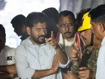 Telangana CM Revanth Reddy Visits SLBC Tunnel Accident Site, Urges Joint Effort for Rescue