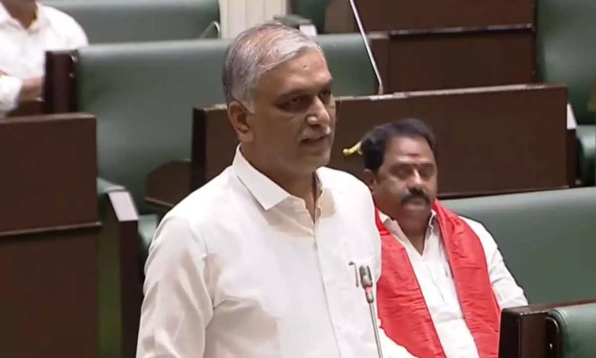 Tense confrontation in Telangana Assembly between Harish Rao and Ministers