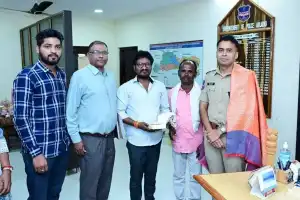 Victimized farmers expressed gratitude to SP Akhil Mahajan for his efforts