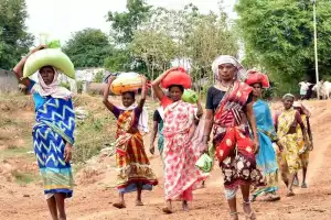 Villagers face long, exhausting walks for food supplies