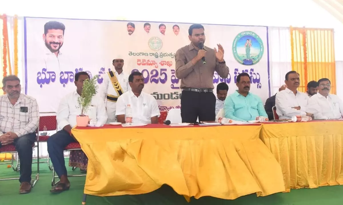 Bhoo Bharati Act Aims to Permanently Settle Land Disputes, Says Gadwal Collector B.M. Santosh