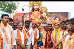 Devotees Gather in Large Numbers for Hanuman Shobha Yatra in Gadwal