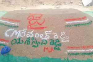 Farmer becomes artist to thank Chief Minister Revanth Reddy