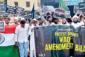 Large protest takes place against Waqf Act