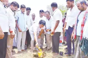 MLA Rajesh Reddy conducts ground-breaking ceremony for new CC road