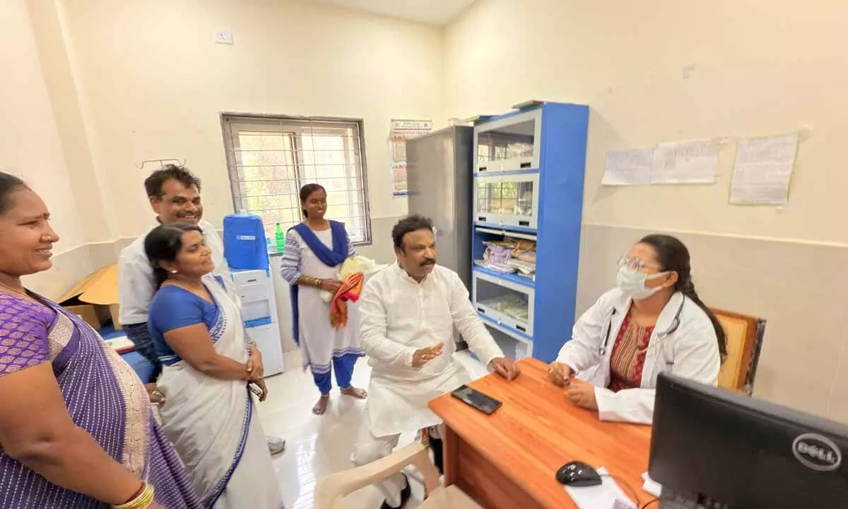 MLA Sriganesh Inspects Facilities at Balamrai Primary Health Centre