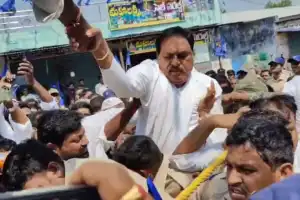Police Prevent Former Minister Errabelli Dayakar Rao from Paying Tribute to B.R. Ambedkar Statue on Birth Anniversary in Jangaon