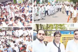 Senior Congress leaders and ministers join large protest at city ED office