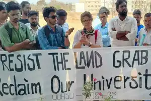 Student Protests at HCU Enter Fourth Day as Demand to Stop Land Auction Grows Stronger