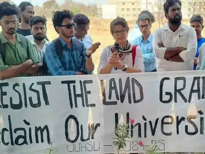 Student Protests at HCU Enter Fourth Day as Demand to Stop Land Auction Grows Stronger