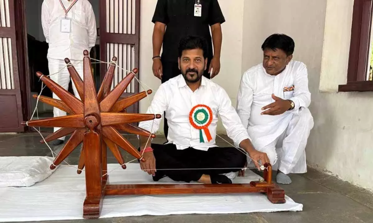 Telangana Chief Minister Revanth Reddy Honors Mahatma Gandhi at Sabarmati Ashram