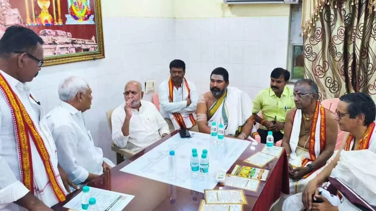 Top Officials Visit Sri Bala Brahmeswara Swamy Temple to Review Development and Devotee Facilities