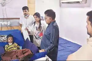 Allu Aravind visits Sandhya stampede victim Sri Tej
