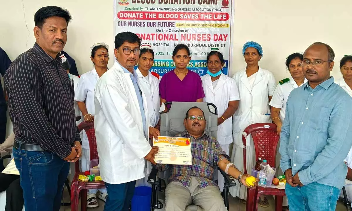 Blood Donation Camp Held for International Nurses Day