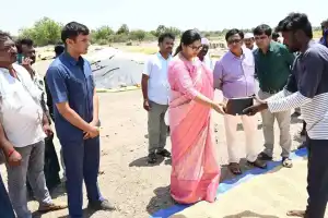 Collector Abhilasha Abhinav upset over poor management at paddy buying center