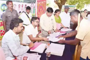 Collector reviews Bhu Bharati land revenue meeting