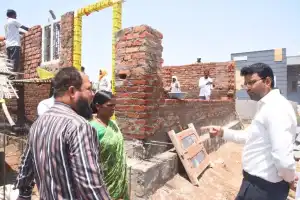 Collector Santosh Inspects Indiramma Housing in Gopal Dinne, Calls for Quick Completion