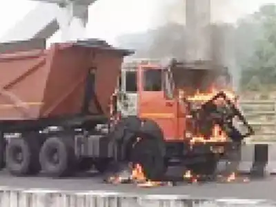 Driver unharmed after coal truck fire