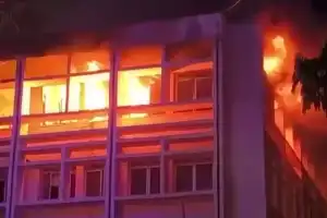 Fire at SBI office building in Secunderabad