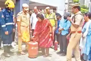 Fire department conducts practice drills