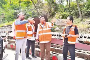 GHMC Chief checks areas with water buildup
