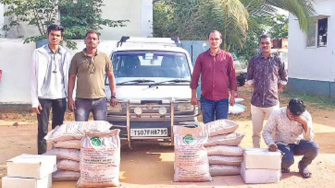 Illegal liquor-making materials seized in Nagarkurnool