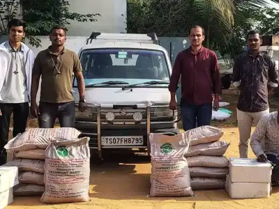 Illegal Liquor Making Materials Seized Near Nagarkurnool