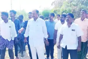 MLA Bandla Krishna Mohan Reddy Asks Railway Officials to Build Road for Farmers in Jampalli