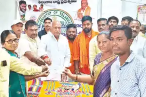 MLA Pawar Ramarao Patel hands out Kalyana Lakshmi cheques