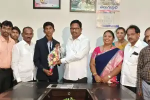 MLA Yennam Srinivas Reddy Encourages Students to Aim High and Do Their Best