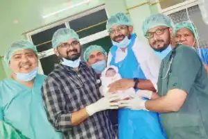 Official Jitesh V Patil brings wife to government hospital for childbirth