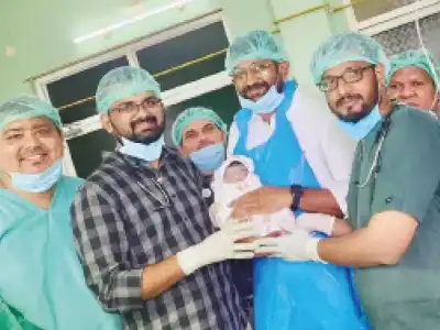 Official Jitesh V Patil brings wife to government hospital for childbirth
