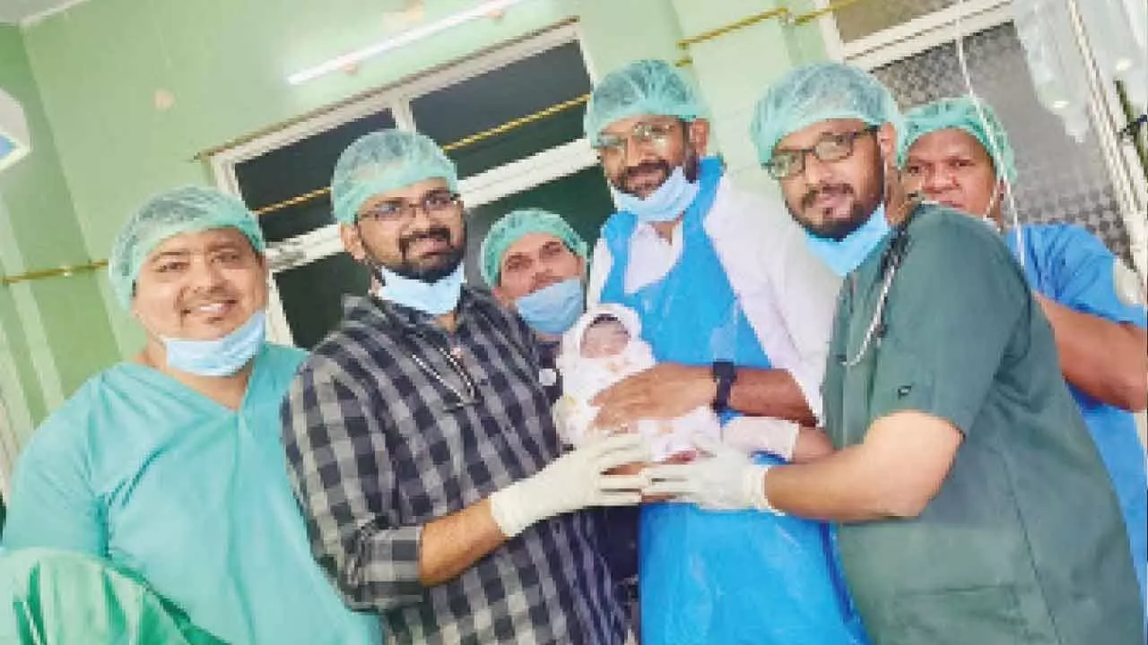 Official Jitesh V Patil brings wife to government hospital for childbirth