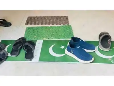 Police remove flags placed on floor at BJP MLA’s office