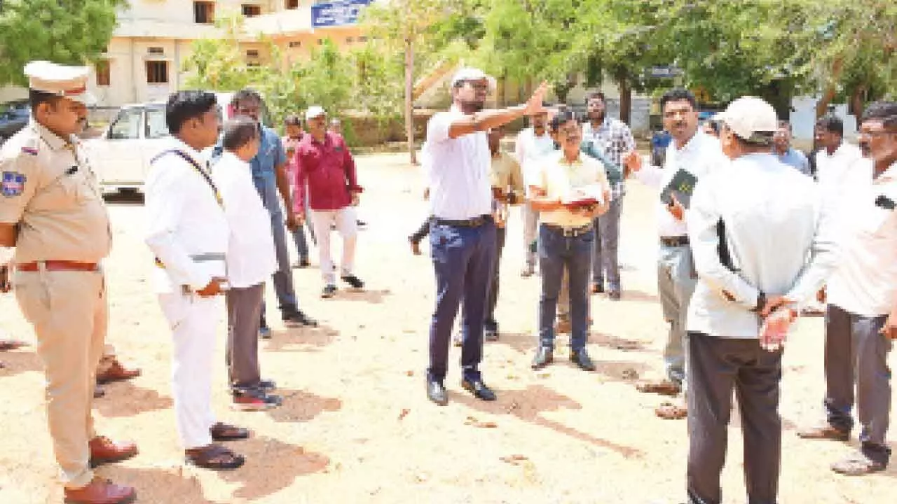 Preparations checked for Minister Ponguleti’s visit today