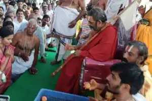 Sarithamma Attends Opening of Sri Ramalingeshwara Swamy Temple in Kondapalli