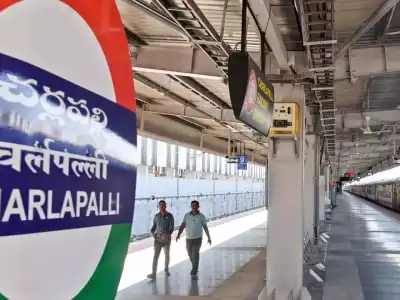 Strong winds tear off sheets at Cherlapally railway station