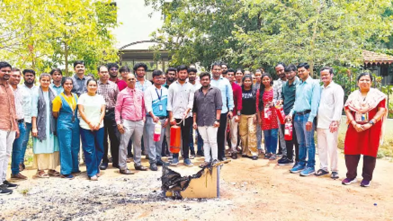 University of Hyderabad holds fire safety session