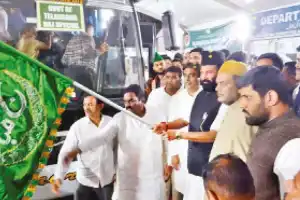 Uttam sends off Haj pilgrims on trip to Mecca
