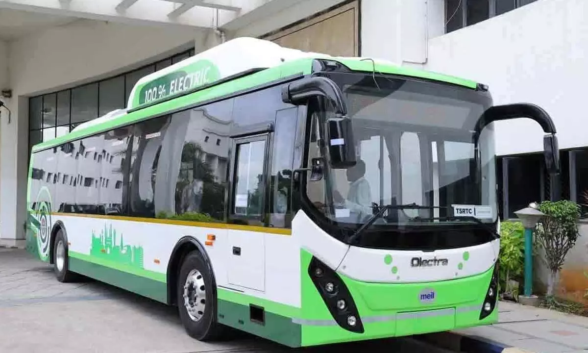 45 New Electric Buses Start in Suryapet to Improve Public Transport