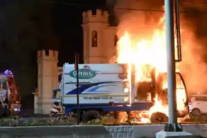 Car catches fire in Hyderabad, no injuries